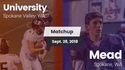 Matchup: University High vs. Mead  2018