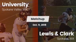 Matchup: University High vs. Lewis & Clark  2018