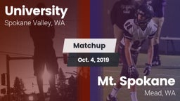 Matchup: University High vs. Mt. Spokane 2019