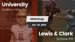 Matchup: University High vs. Lewis & Clark  2019