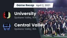 Recap: University  vs. Central Valley  2021