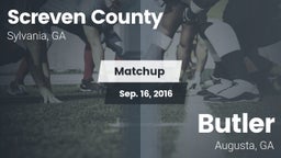 Matchup: Screven County High vs. Butler  2016