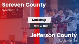 Matchup: Screven County High vs. Jefferson County  2016