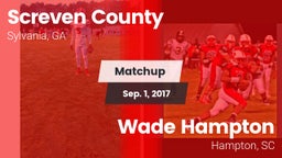 Matchup: Screven County High vs. Wade Hampton  2017