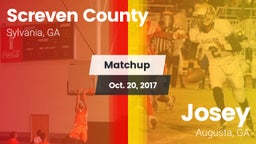 Matchup: Screven County High vs. Josey  2017