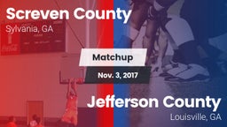 Matchup: Screven County High vs. Jefferson County  2017