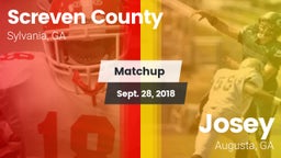 Matchup: Screven County High vs. Josey  2018