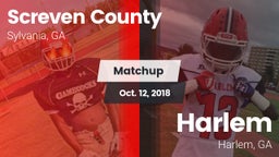 Matchup: Screven County High vs. Harlem  2018