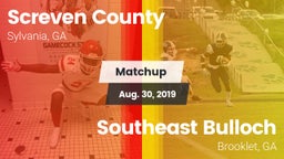 Matchup: Screven County High vs. Southeast Bulloch  2019