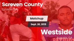 Matchup: Screven County High vs. Westside  2019