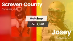 Matchup: Screven County High vs. Josey  2019
