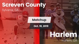 Matchup: Screven County High vs. Harlem  2019