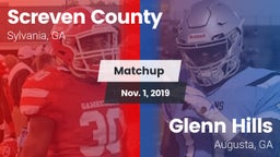 Matchup: Screven County High vs. Glenn Hills  2019