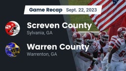 Recap: Screven County  vs. Warren County  2023