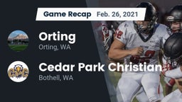 Recap: Orting  vs. Cedar Park Christian  2021