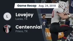 Recap: Lovejoy  vs. Centennial  2018