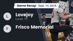 Recap: Lovejoy  vs. Frisco Memorial 2018