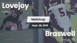 Matchup: Lovejoy  vs. Braswell  2018