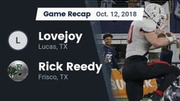 Recap: Lovejoy  vs. Rick Reedy  2018