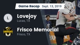Recap: Lovejoy  vs. Frisco Memorial  2019