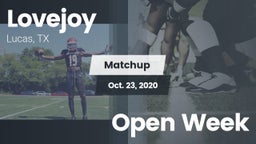 Matchup: Lovejoy  vs. Open Week 2020
