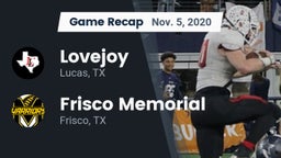 Recap: Lovejoy  vs. Frisco Memorial  2020