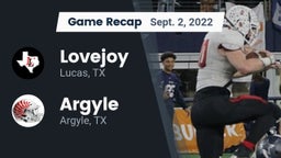 Recap: Lovejoy  vs. Argyle  2022
