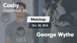 Matchup: Cosby  vs. George Wythe 2016