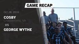 Recap: Cosby  vs. George Wythe 2016