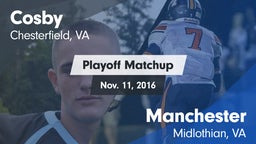 Matchup: Cosby  vs. Manchester  2016