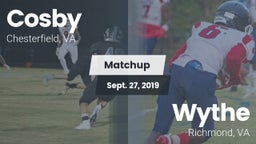 Matchup: Cosby  vs. Wythe  2019