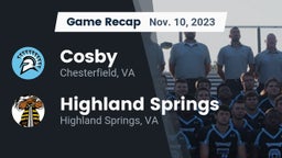 Recap: Cosby  vs. Highland Springs  2023