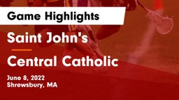 Saint John's  vs Central Catholic  Game Highlights - June 8, 2022