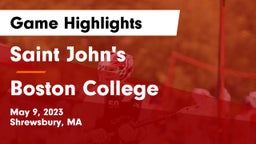 Saint John's  vs Boston College  Game Highlights - May 9, 2023