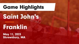 Saint John's  vs Franklin  Game Highlights - May 11, 2023