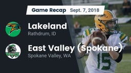 Recap: Lakeland  vs. East Valley  (Spokane) 2018