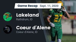 Recap: Lakeland  vs. Coeur d'Alene  2020