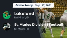 Recap: Lakeland  vs. St. Maries Division 1 Football 2021
