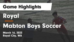 Royal  vs Mabton  Boys Soccer Game Highlights - March 16, 2023