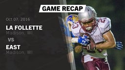 Recap: La Follette  vs. East  2016