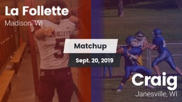 Matchup: La Follette High vs. Craig  2019
