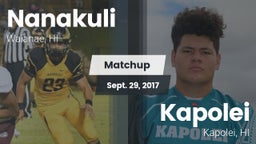 Matchup: Nanakuli  vs. Kapolei  2017