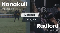 Matchup: Nanakuli  vs. Radford  2018