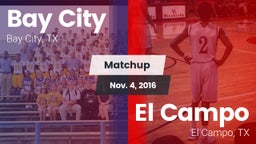 Matchup: Bay City  vs. El Campo  2016