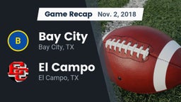Recap: Bay City  vs. El Campo  2018
