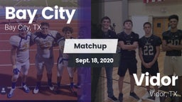 Matchup: Bay City  vs. Vidor  2020