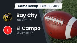 Recap: Bay City  vs. El Campo  2022
