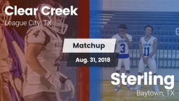 Matchup: Clear Creek High vs. Sterling  2018