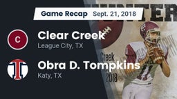 Recap: Clear Creek  vs. Obra D. Tompkins  2018