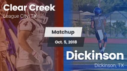 Matchup: Clear Creek High vs. Dickinson  2018